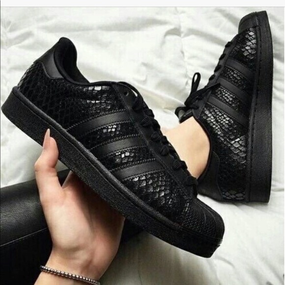 Adidas Shoes - 🌺💕Women's Adidas Superstar Black on Black💕🌺